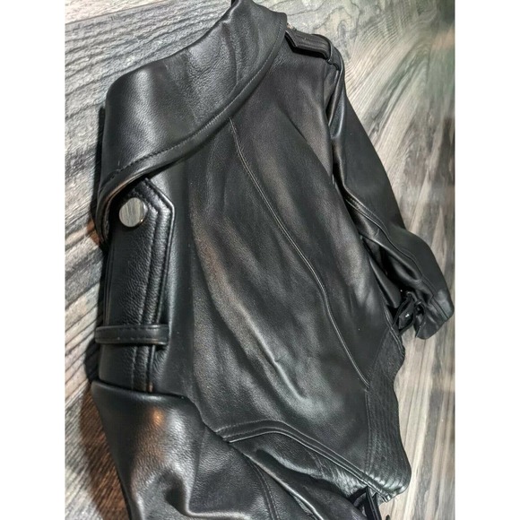 Bcbgeneration Black Leather Jacket 100% Authentic Leather Medium NWT MSRP $348 - Picture 5 of 12